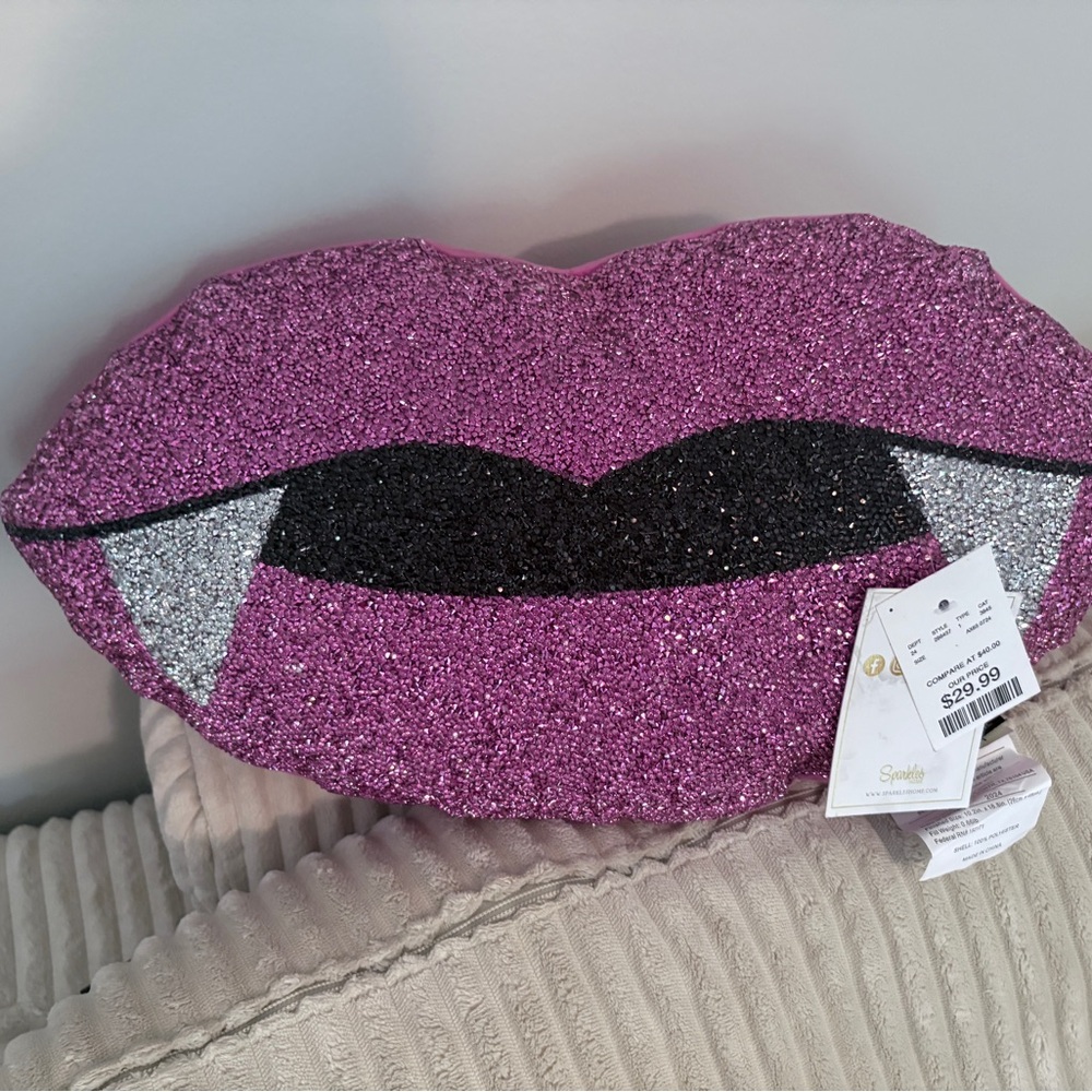 Rhinestone beaded Halloween decorative pillow